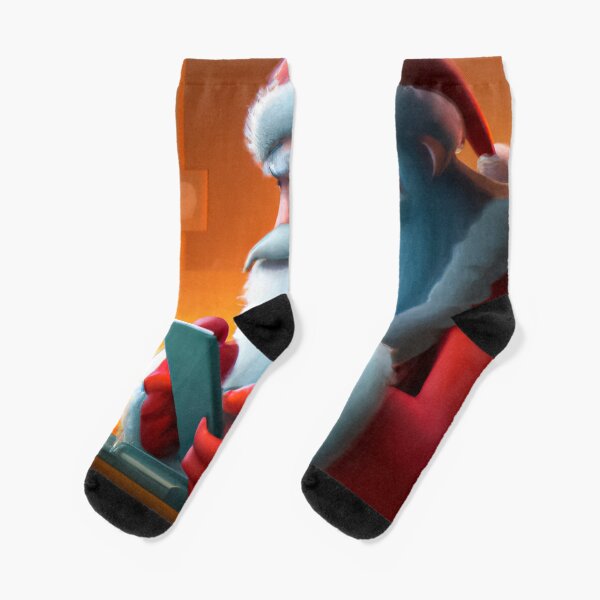Santa Sends a Tweet Socks