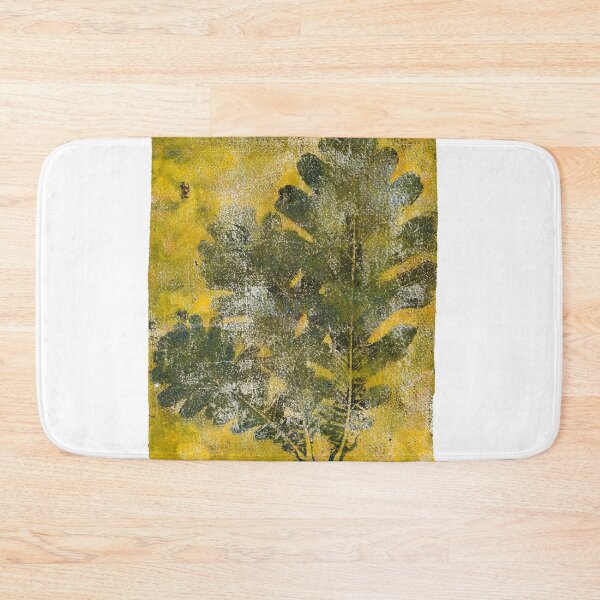 Item preview, Oak Leaf Monoprint titled 'Oak Plays Its Hand' designed and sold by KeeleyArtPrint.