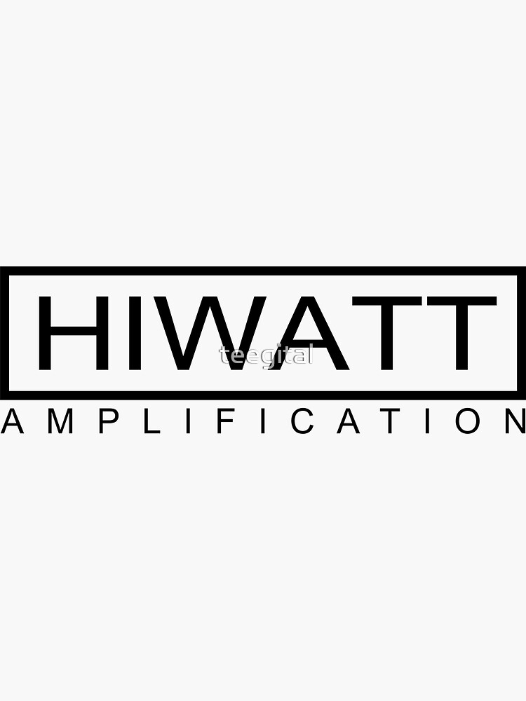"Hiwatt Amplifier" Sticker for Sale by teegital Redbubble