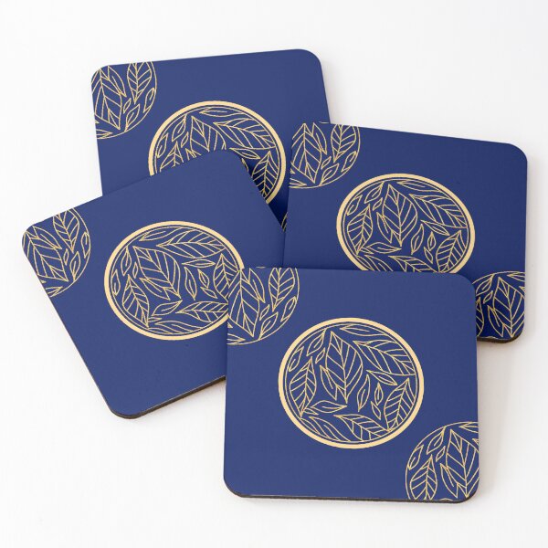 Item preview, Gold Leaf Circles 2 - Navy designed and sold by Gretch21.