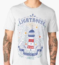 Lighthouse with a hand-lettering quote Men's Premium T-Shirt