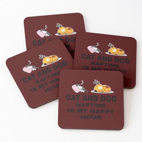 Item preview, cat and dog naptime is my happy hour (2) designed and sold by NoahQuestDesign.
