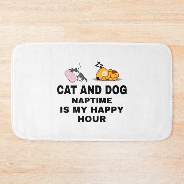 Item preview, cat and dog naptime is my happy hour (2) designed and sold by NoahQuestDesign.