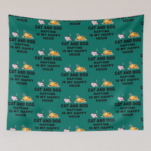 Item preview, cat and dog naptime is my happy hour (2) designed and sold by NoahQuestDesign.