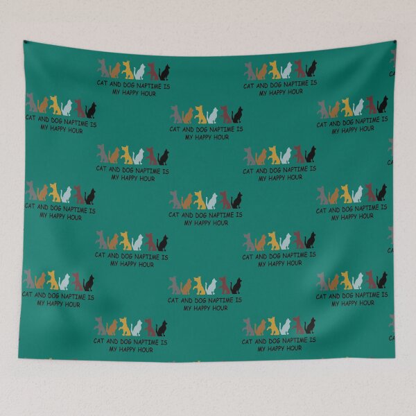Item preview, Cat And Dog Naptime Is My Happy Hour For Funny  Cat and Dog lover    designed and sold by NoahQuestDesign.