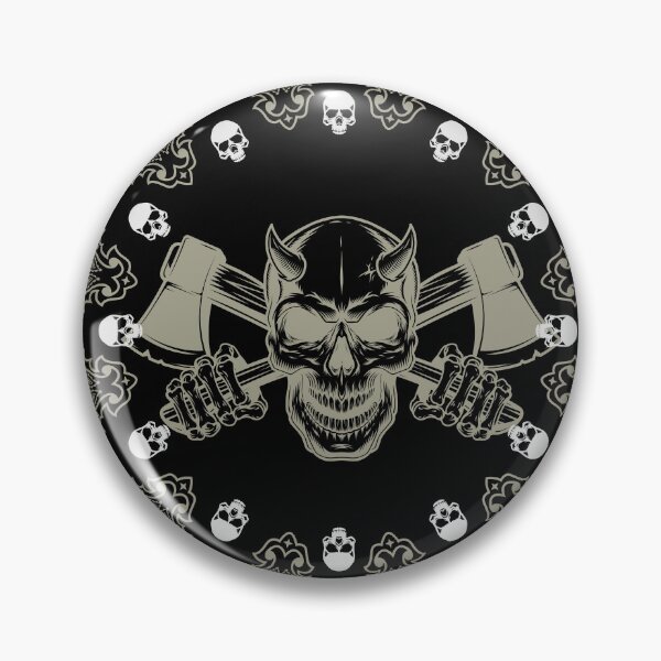 Item preview, Satan, composition with skulls and hatchets. designed and sold by Pekapeka of NZ.