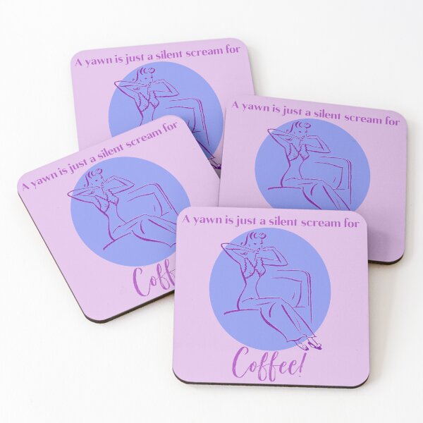 Item preview, A Yawn Is Just A Silent Scream For Coffee! Coffee Lover Gift designed and sold by SSustainable.