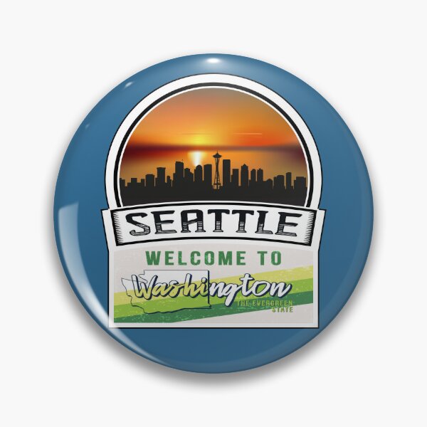 Item preview, Seattle, Welcome to Washington, The Evergreen State | Washington State and Cities Series -3 designed and sold by WorldStateArt.