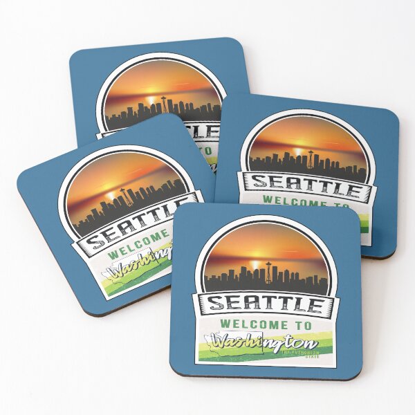Item preview, Seattle, Welcome to Washington, The Evergreen State | Washington State and Cities Series -3 designed and sold by WorldStateArt.
