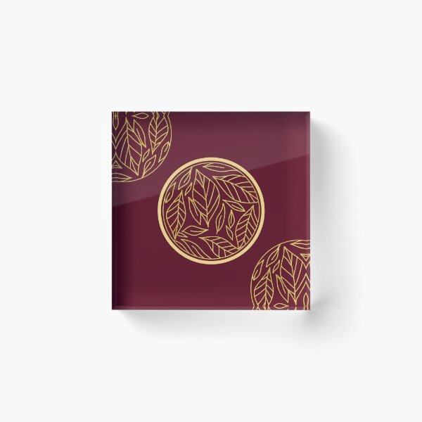 Item preview, Gold Leaf Circles 3 - Dark Red designed and sold by Gretch21.