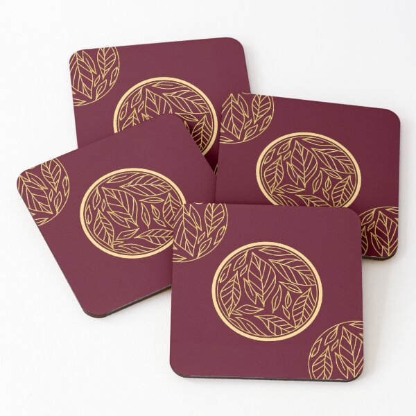 Item preview, Gold Leaf Circles 3 - Dark Red designed and sold by Gretch21.