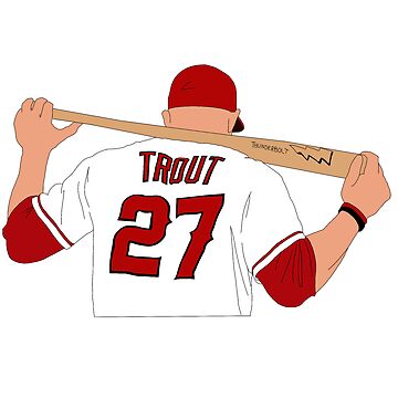 mike trout stretch Sticker for Sale by santuydsgn