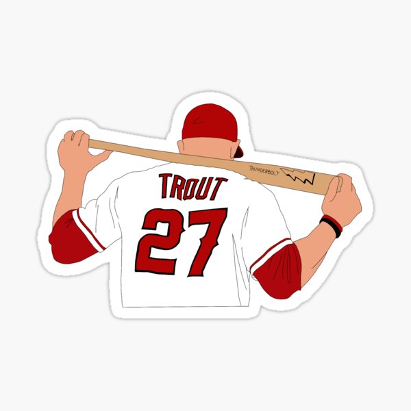 Mike Trout Sticker for Sale by BroadStStickers