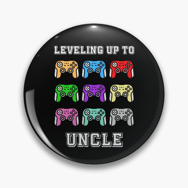 Item preview,  leveling up to Uncle, comic gamer, uncle unlocked, promoted to uncle,retro controllers, vintage colours designed and sold by allycat57.