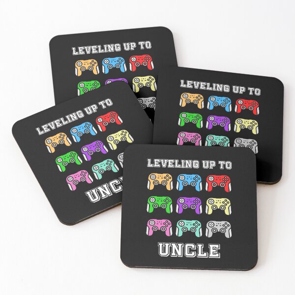 Item preview,  leveling up to Uncle, comic gamer, uncle unlocked, promoted to uncle,retro controllers, vintage colours designed and sold by allycat57.