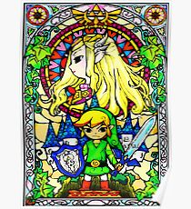 Zelda Wind Waker Glasmalerei Poster