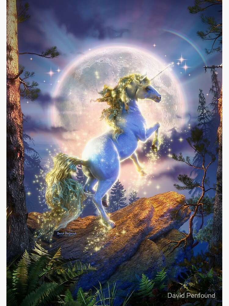 Disover Moon Unicorn Premium Matte Vertical Poster