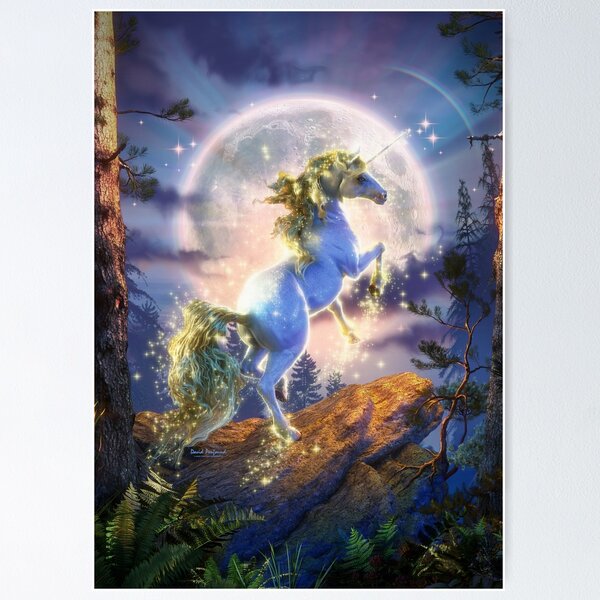 Vista previa del artículo con la obra «Luna unicornio», diseñado y vendido por DavidPenfound.