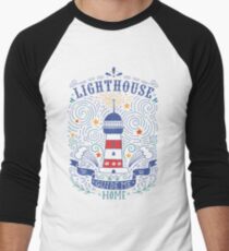 Lighthouse with a hand-lettering quote Men's Baseball ¾ T-Shirt