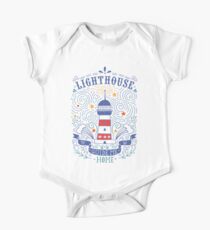 Lighthouse with a hand-lettering quote One Piece - Short Sleeve