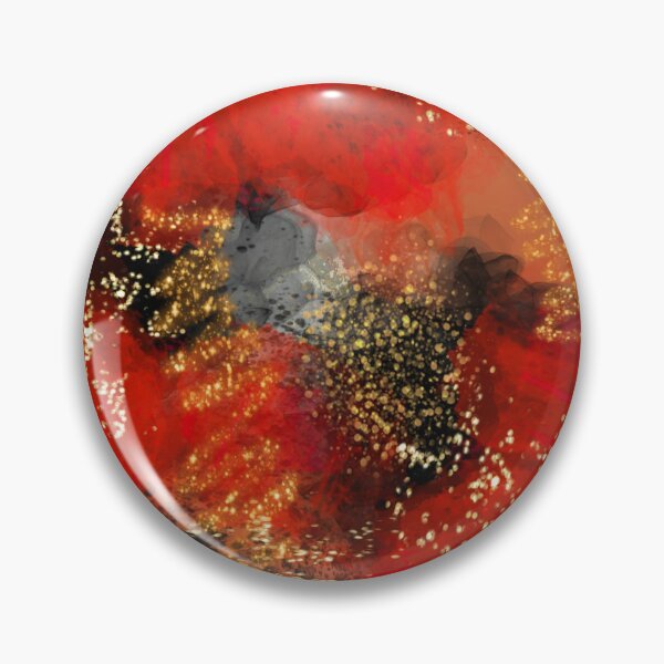 Artikelvorschau, Rotes und schwarzes Aquarellmuster mit Gold entworfen und verkauft von SixelaDesign.