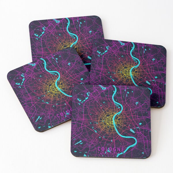 Item preview, Cologne City Map of Germany - Neon designed and sold by deMAP.