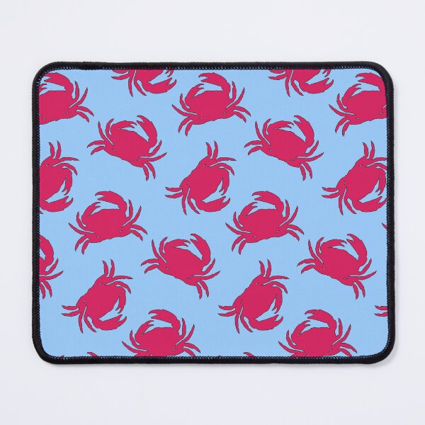 Item preview, Don't Be Crabby - Tossed Red Crabs on Ocean Blue designed and sold by Stacy Mitchell.