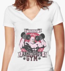 Starke Arm Gym Shirt mit V-Ausschnitt