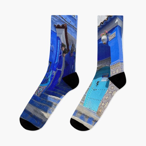 Item preview, Chefchaouen Morocco Blue Steps designed and sold by ktmobrien.