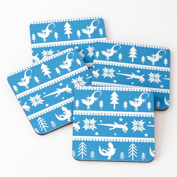 Item preview, Gecko Fair Isle Pattern (Blue) designed and sold by Zia Frazier.