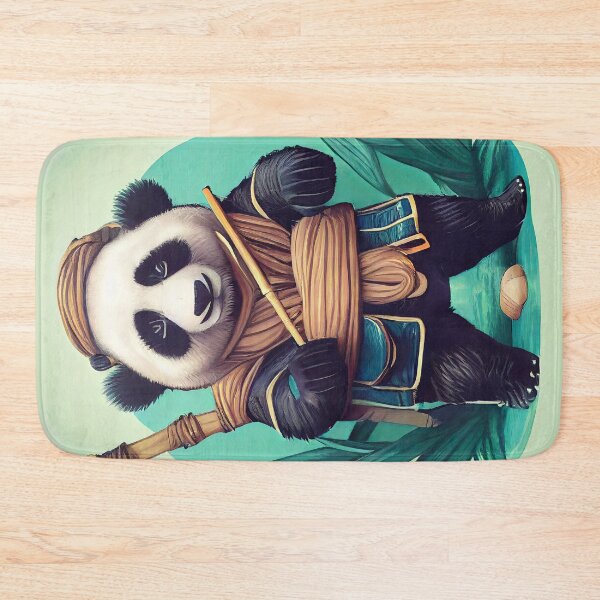Item preview, Panda Fighter with a Bamboo Stick designed and sold by MorningPanda.