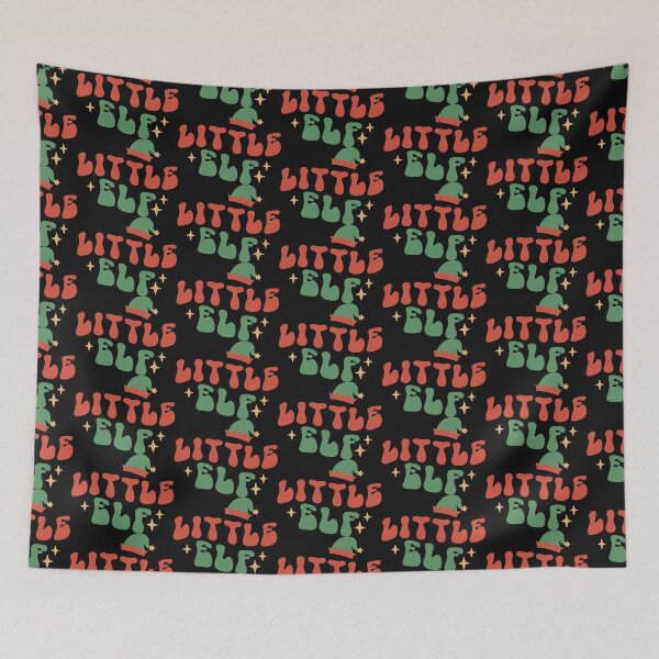 Item preview, Little Elf - Green and Red Text with Elf Hat designed and sold by SkyTastic.