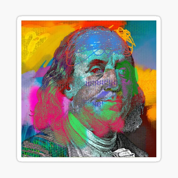 Item preview, Ben Franklin abstract portrait | pop art aesthetic   designed and sold by CiceroSpin.