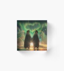 Penguin Aurora Acrylic Block