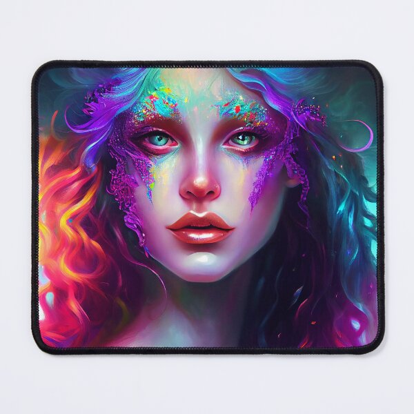 Item preview, Artistic portrait of a beautiful girl ghostly iridescent style designed and sold by Artaverse.