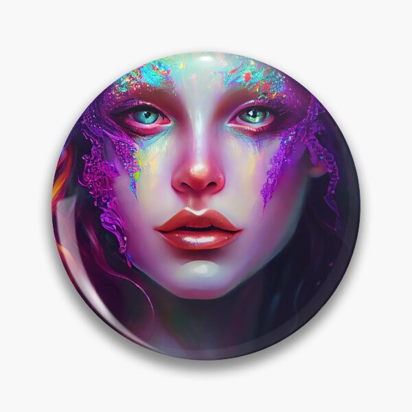 Item preview, Artistic portrait of a beautiful girl ghostly iridescent style designed and sold by Artaverse.