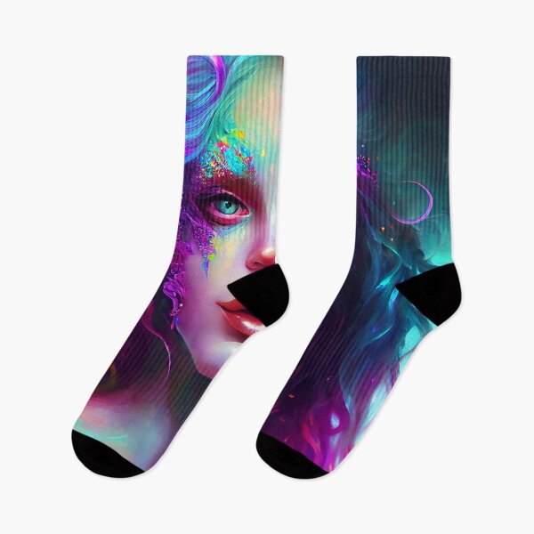 Item preview, Artistic portrait of a beautiful girl ghostly iridescent style designed and sold by Artaverse.