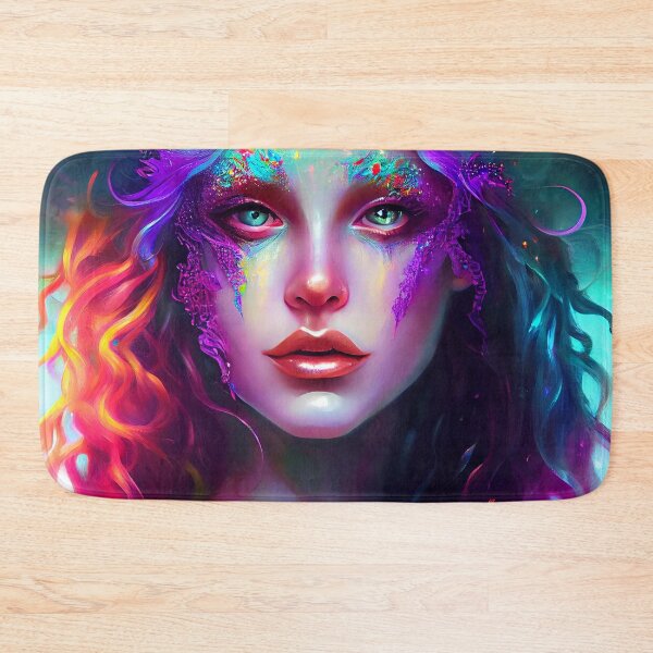 Item preview, Artistic portrait of a beautiful girl ghostly iridescent style designed and sold by Artaverse.