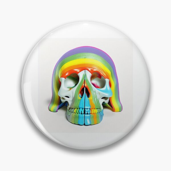 Item preview, 曲げる rainbow skull designed and sold by HofmannsStamps.