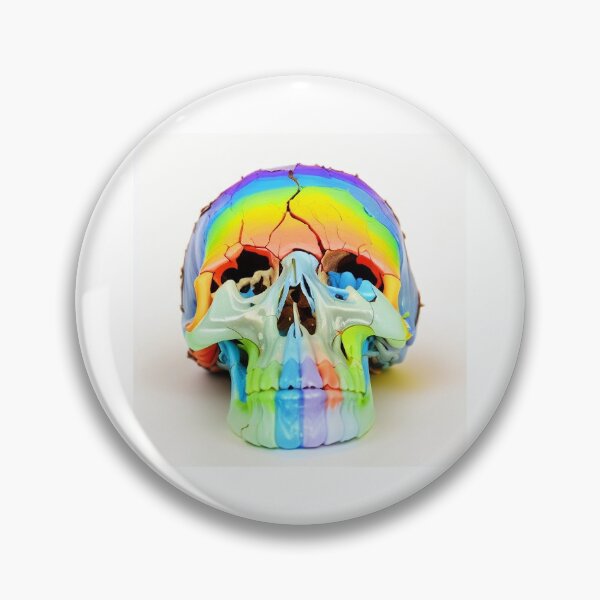 Item preview, 割れ目 rainbow skull designed and sold by HofmannsStamps.