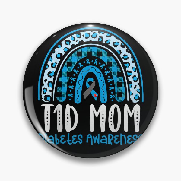 Item preview, Type  diabetes awareness td mom blue ribbon rainbow  designed and sold by AmyShort54.