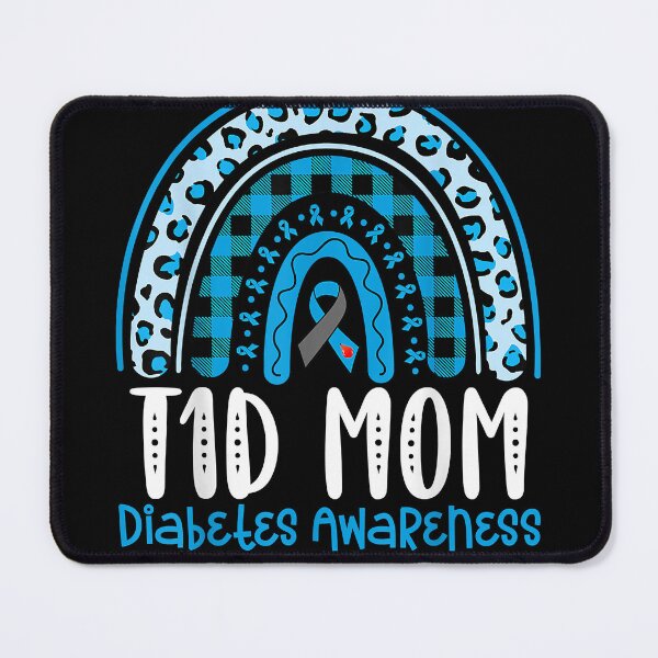 Item preview, Type  diabetes awareness td mom blue ribbon rainbow  designed and sold by AmyShort54.