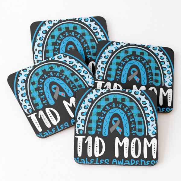 Item preview, Type  diabetes awareness td mom blue ribbon rainbow  designed and sold by AmyShort54.