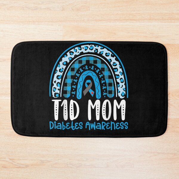 Item preview, Type  diabetes awareness td mom blue ribbon rainbow  designed and sold by AmyShort54.