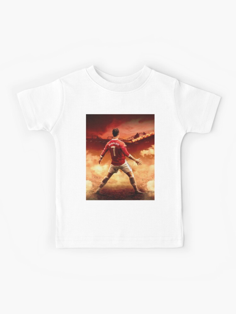 CR7 Tshirt Ronaldo Football Gift Adult & Kids Size Front 