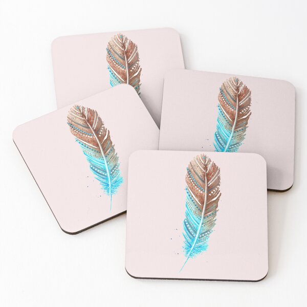 Item preview, Colourful Feather with patterns designed and sold by Deb Webb.