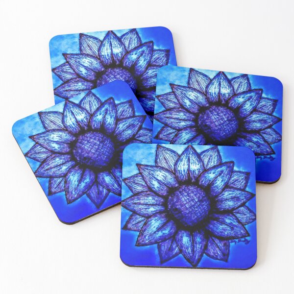Item preview, Blue sunflower  designed and sold by Ivy-Bindig.