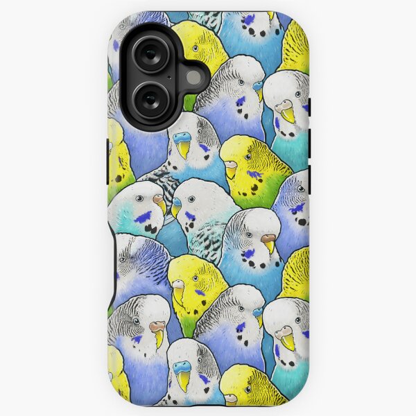 Item preview, Colourful Budgies Parakeet Pattern designed and sold by MaratusFunk.