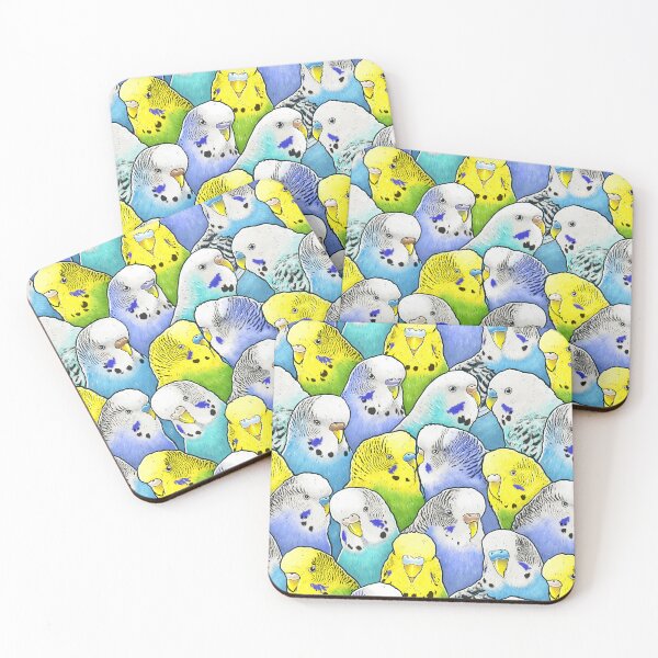Item preview, Colourful Budgies Parakeet Pattern designed and sold by MaratusFunk.