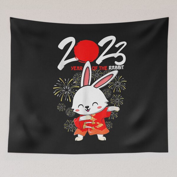 Artikelvorschau, Dabbing Year Of The Rabbit Happy Chinese New Year 2023 T-Shirt entworfen und verkauft von Bobby-Bancel.
